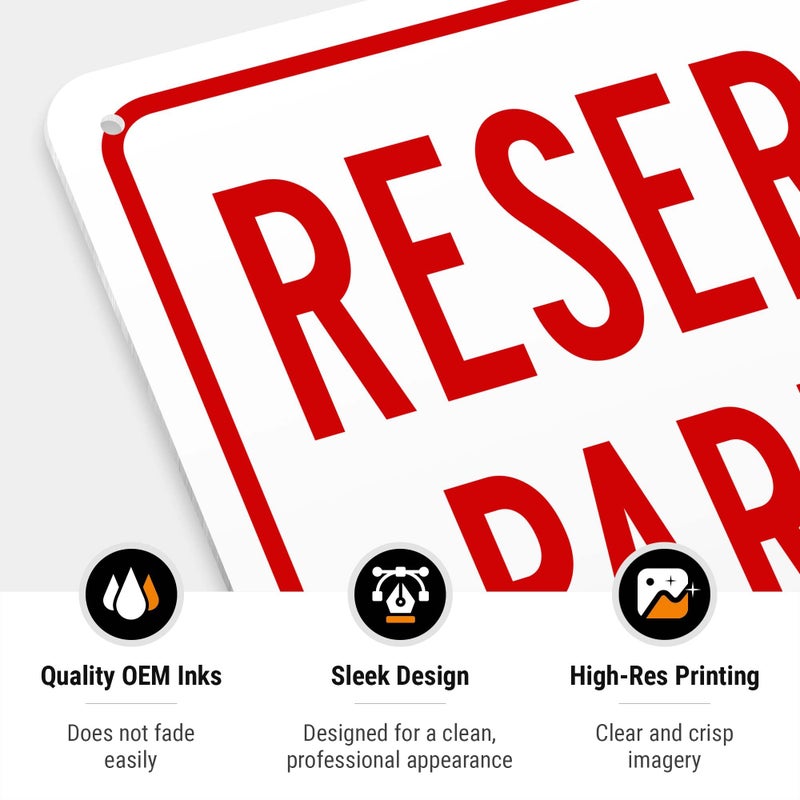 Sigo Signs Reserved Parking Unauthorized Vehicles Will Be Towed Sign, 10x14 Inches, Rust Free .040 Aluminum, Fade Resistant, Made in USA - Image 5
